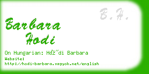 barbara hodi business card